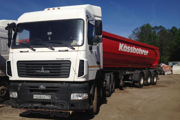 Продам сцепку: тягач МАЗ+ полуприцеп самосвальный Kassbohrer