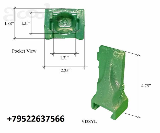 Адаптеры и коронки V13SYL для ковшей миниэкскаваторов