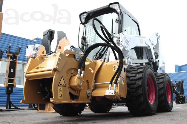 Аренда погрузчиков Bobcat в СПб и Ло. Фреза. Щётка. Ковш. Вилы.