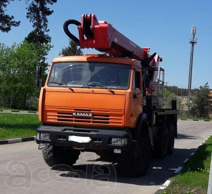 Аренда автовышки вездехода 35 метров с гуськом