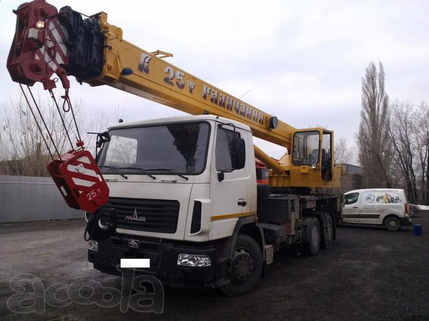 Автокран в аренду. Маз 25 тонн