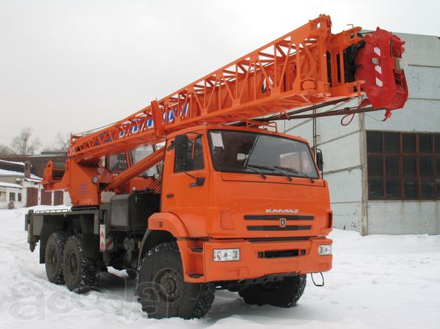 Автокран вездеход 25 т. 28 метров + гусек
