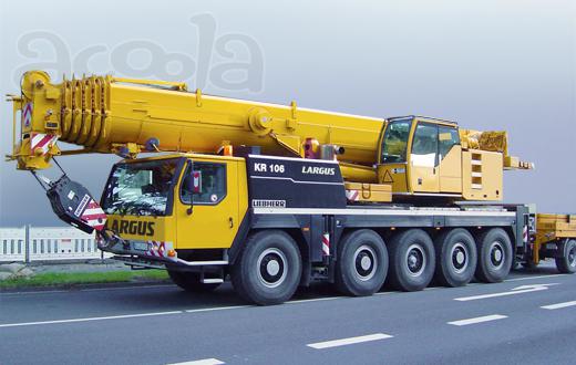 Аренда автокрана 100 тонн (52м стрела + 19м гусек) LIEBHERR LTM 1100-5.2