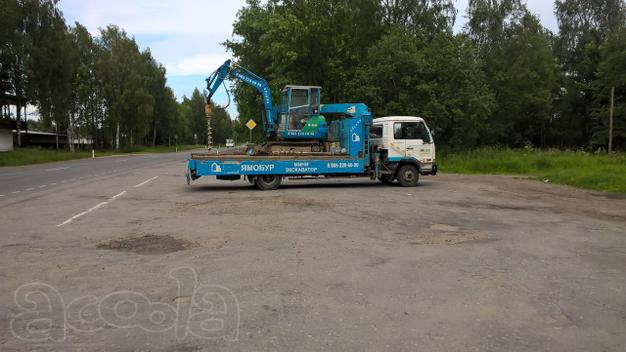 Услуги миниэкскаватора + ямобур.