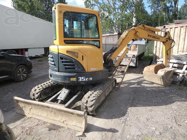 Миниэкскаватор Hyundai 35, 4 т, 2020 г, 2500 м/ч, 3 ковша