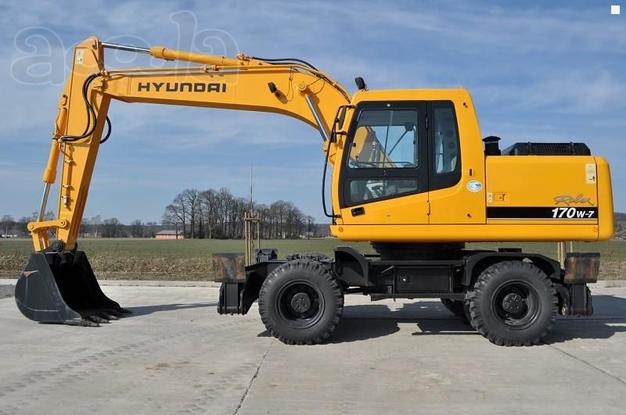 Свободен колёсный экскаватор hyundai 170w-7