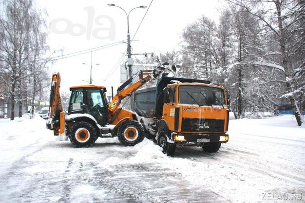 Экскаваиор-погрузчик в аренду для уборки снега